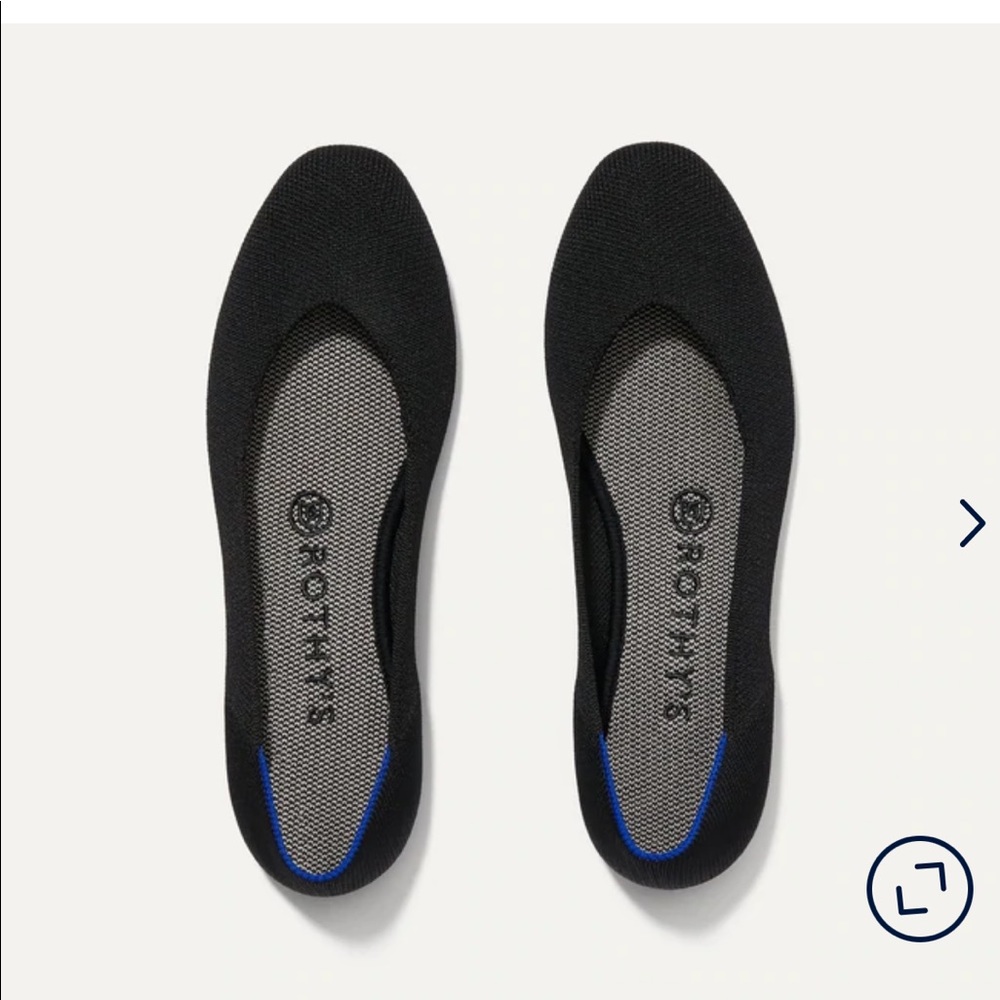 Rothy’s The Square flats in black, size 7